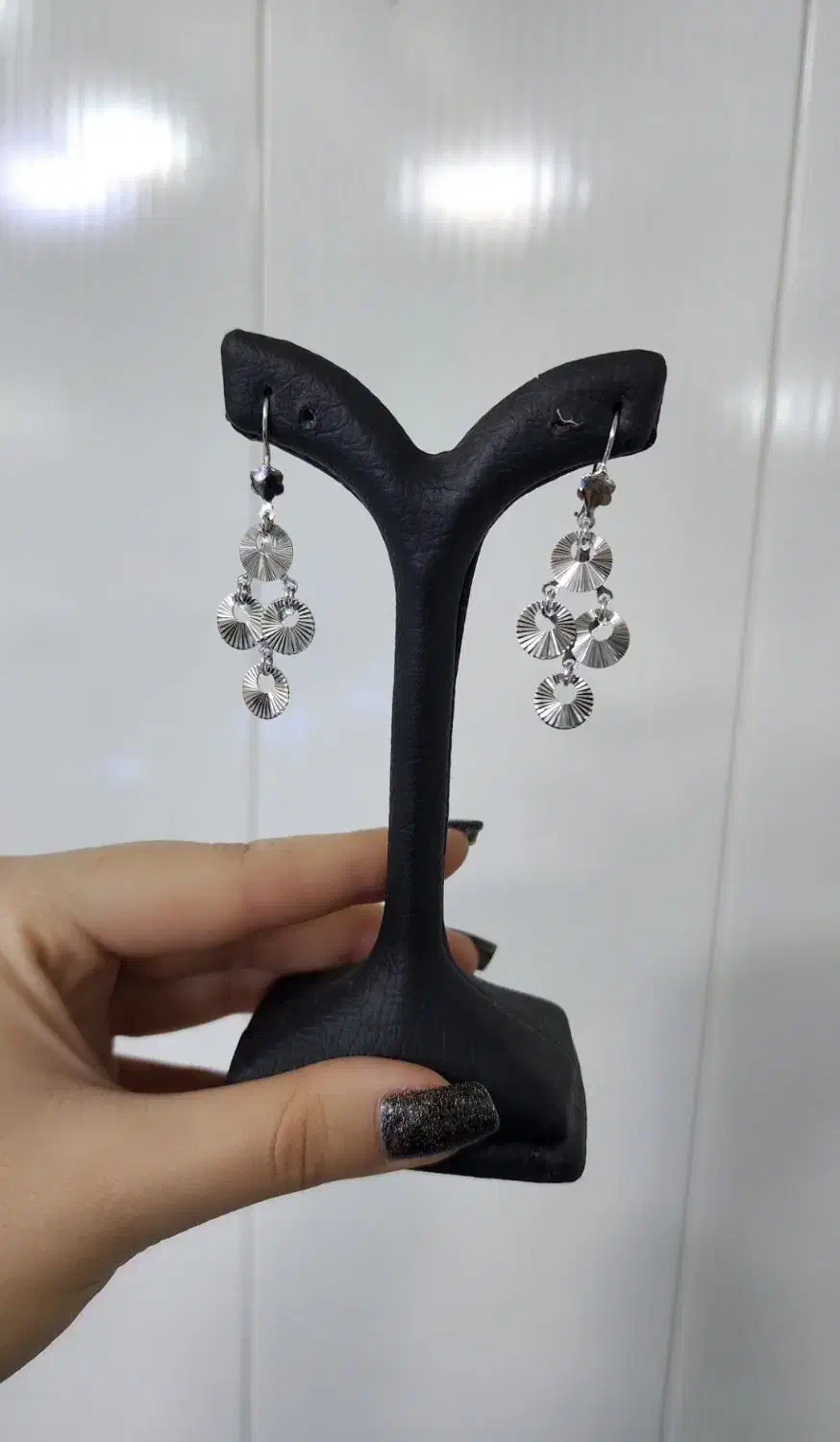 گوشواره تمام تراش نقره اصل|بدلیجات|کرمانشاه, |دیوار