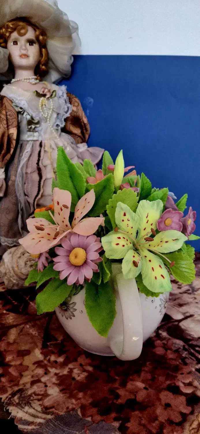 قوری گل انعطاف کاملا کار دست|صنایع دستی و سایر لوازم تزئینی|شیراز, منطقه هوایی شهید دوران|دیوار