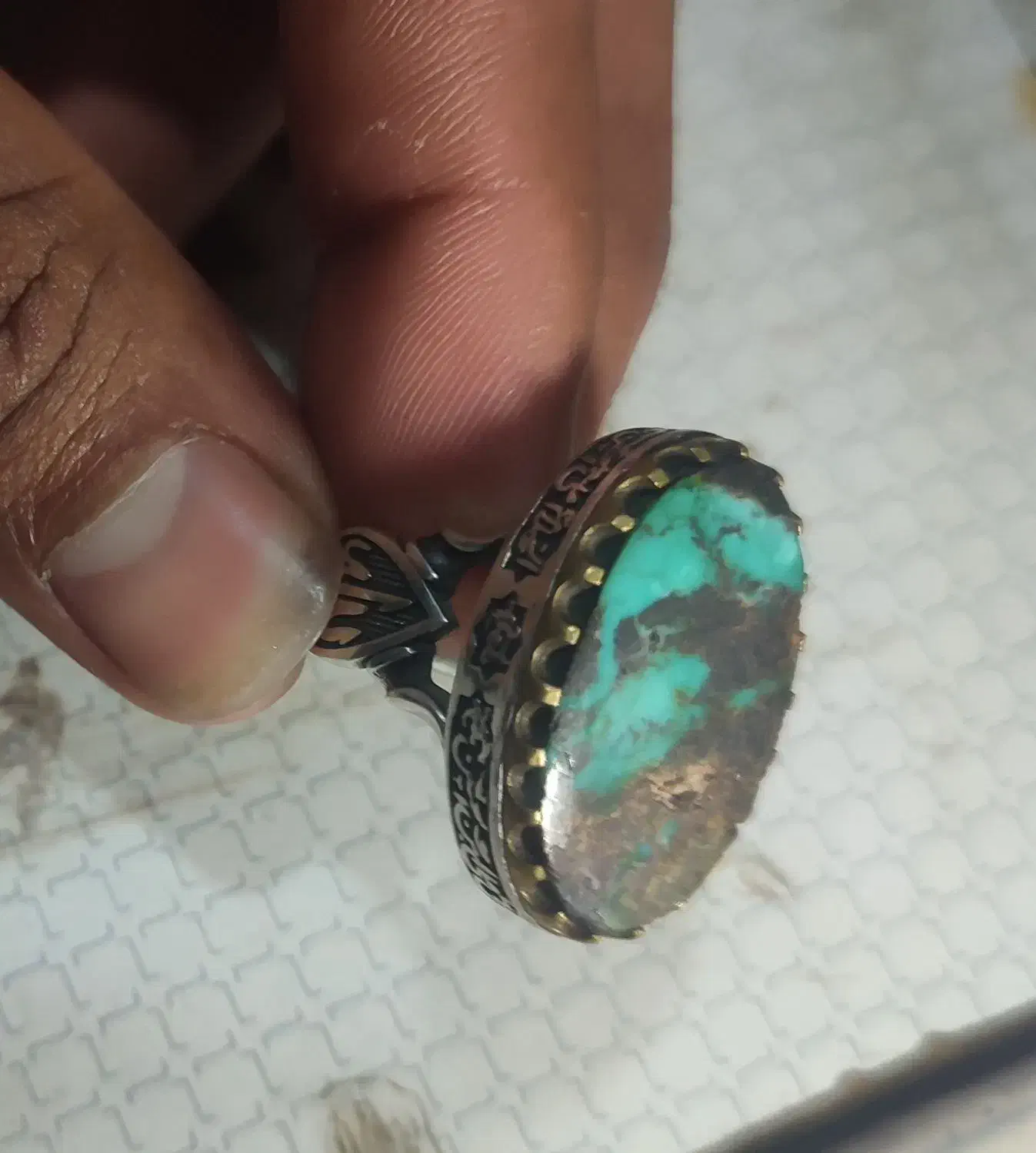 انگشتر فیروزه قدیمی|جواهرات|میناب, |دیوار