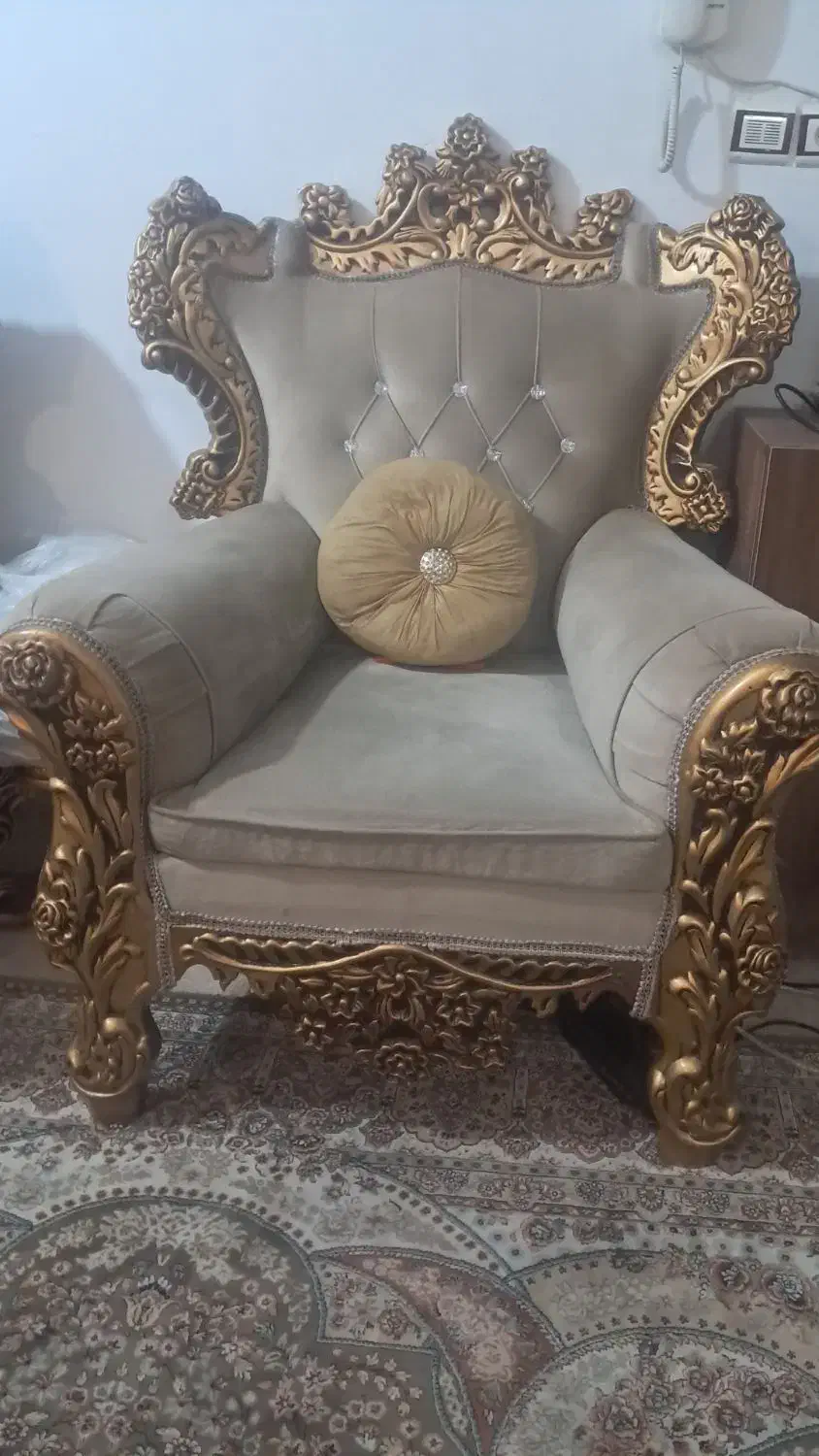 مبلمان ۷ نفره|مبلمان خانگی و میز عسلی|خمام, |دیوار