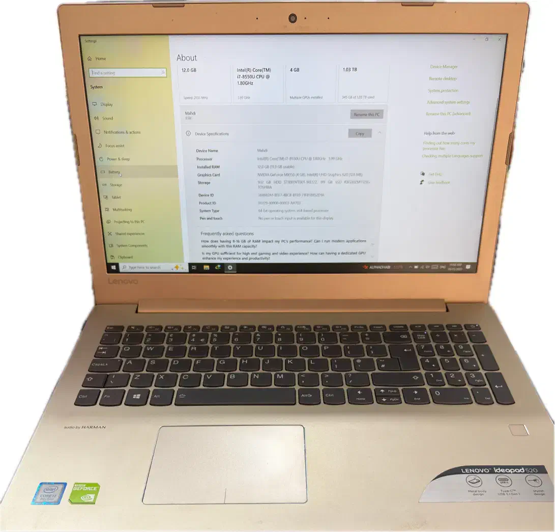 لپ تاپ لنوو ideapad 520|رایانه همراه|شیروان (خراسان), |دیوار