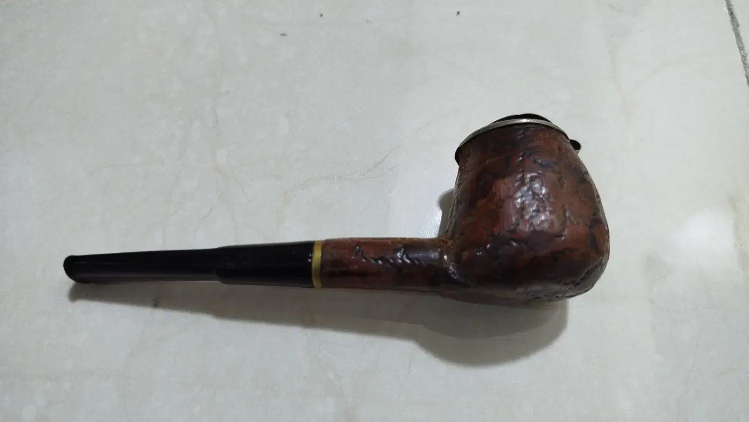 پیپ آنتیک دست ساز قدیمی کلکسیونی چوب برایر|کلکسیون اشیاء عتیقه|اسلامشهر, شهرک قائمیه|دیوار