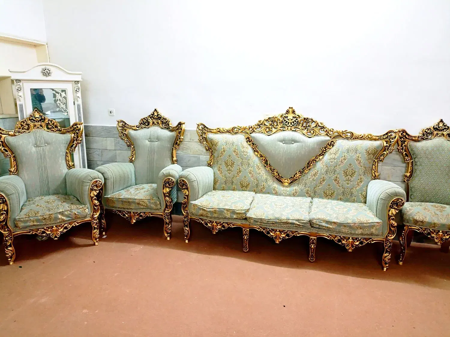 مبل استیل سلطنتی ۹ نفره تمام راش|مبلمان خانگی و میز عسلی|قم, وادی السلام|دیوار