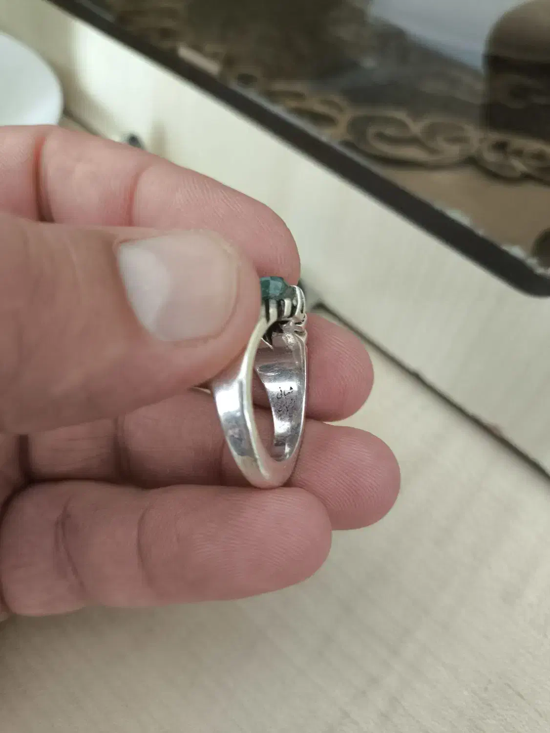 انگشتر دست‌ساز زنجان زمرد زامبیا|جواهرات|بیجار, |دیوار