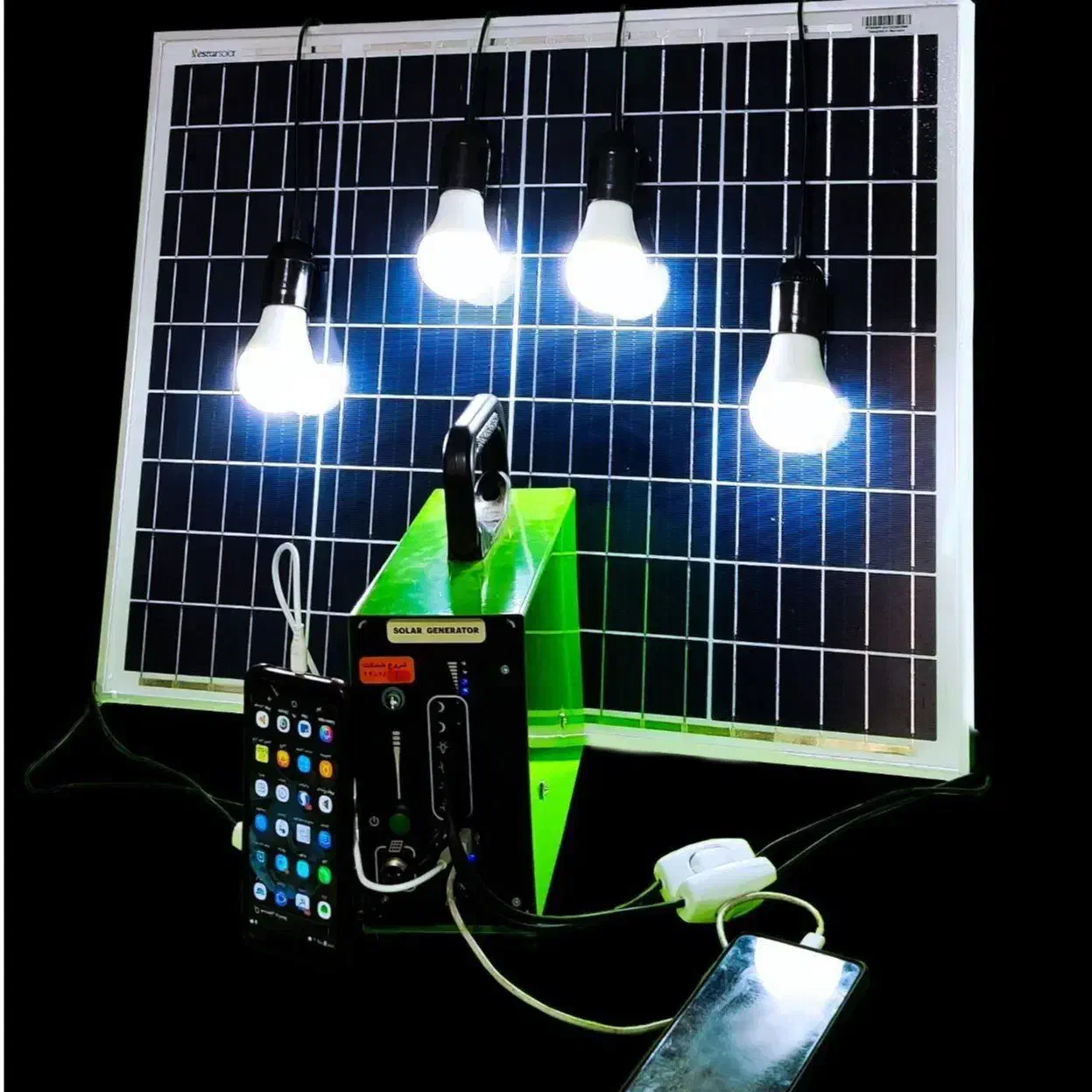 شارژ پکیج خورشیدی با پنل خورشیدی مناسب کانکس و...|مصالح و تجهیزات ساختمان|شهرکرد, |دیوار