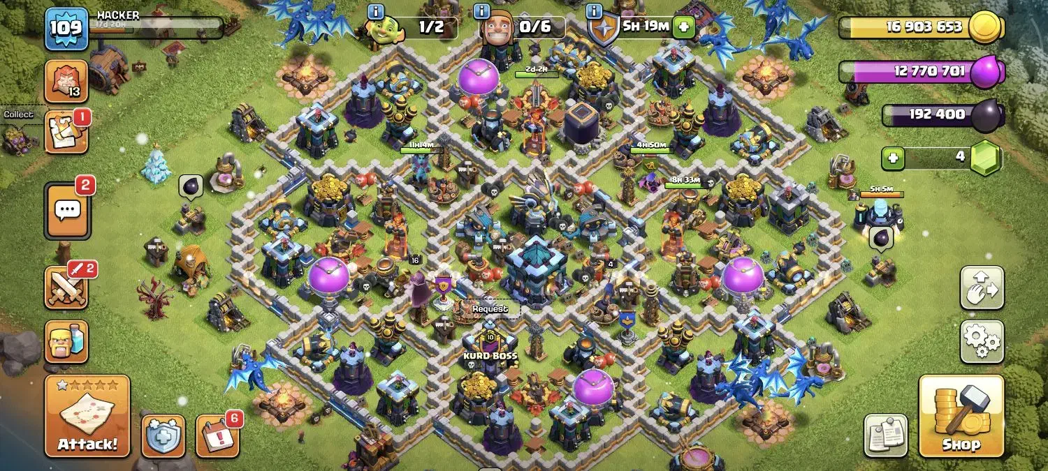 کلش آف کلنز تان‌هان 13|کنسول، بازی ویدئویی و آنلاین|مشهد, جاهد شهر|دیوار