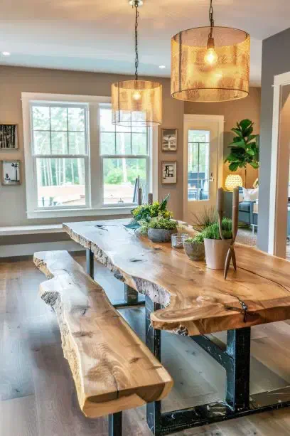 میز ناهار خوری روستیک|میز و صندلی غذاخوری|کرج, فاز ۵ مهرشهر|دیوار