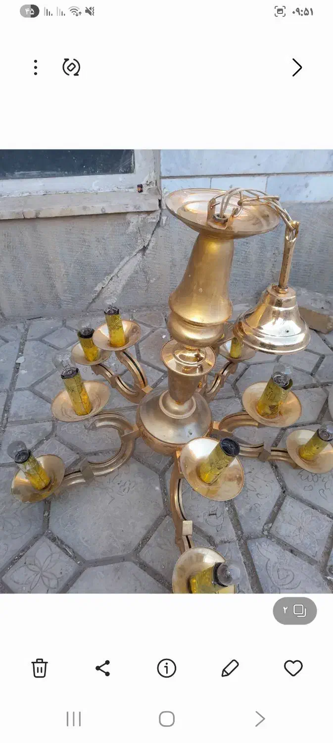 لوستر ۱۰ شاخه|لوستر و چراغ آویز|شاهرود, |دیوار