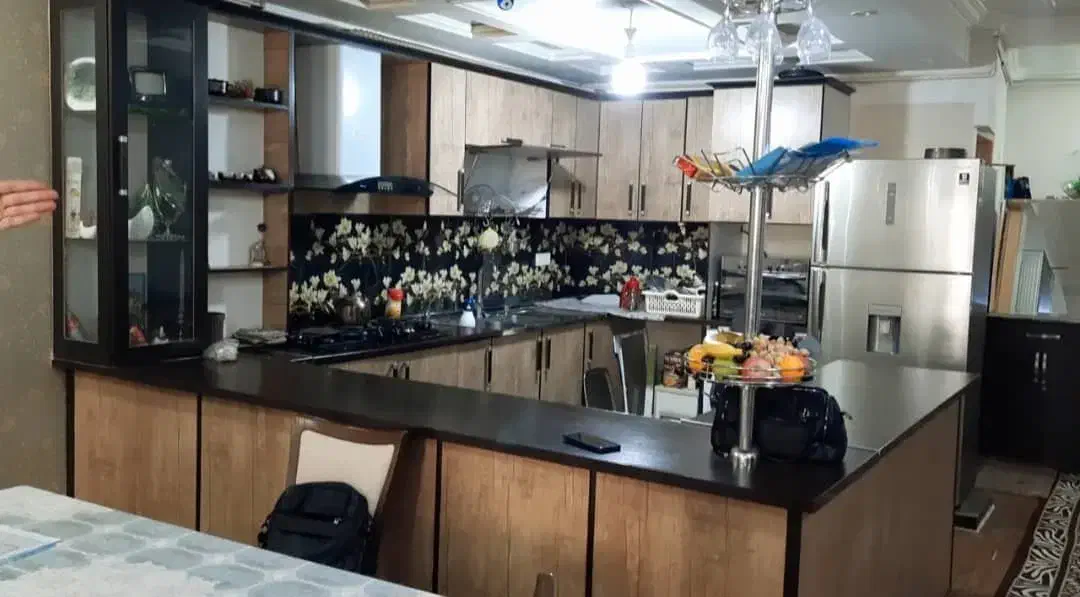 کابینت ام دی اف همراه با هود و سینگ|کتابخانه، شلف، قفسه‌های دیواری|اهواز, کوروش|دیوار