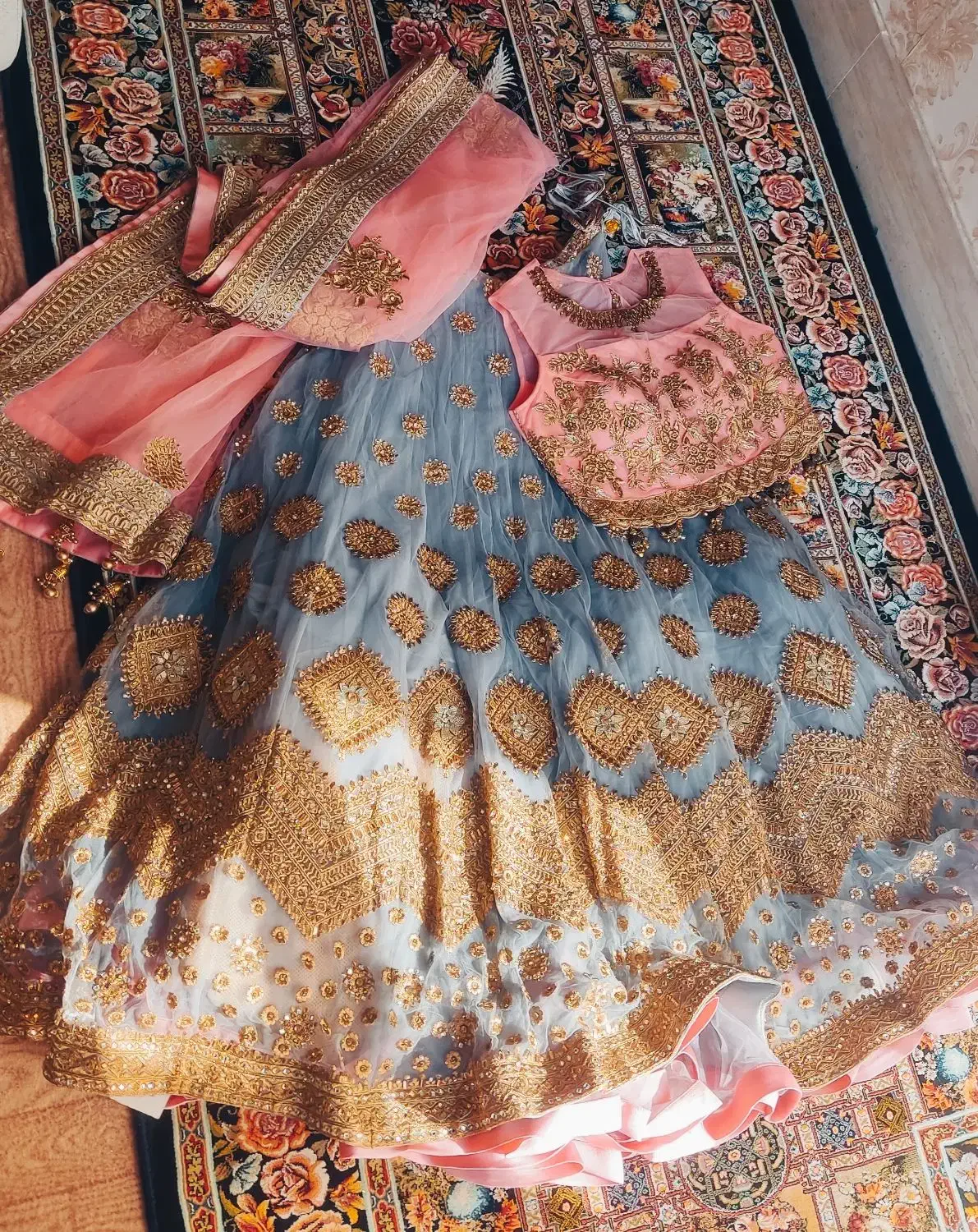 ساری دامن هندی سایز ۳۸|لباس|قم, شهرک مهدیه (مدرس)|دیوار