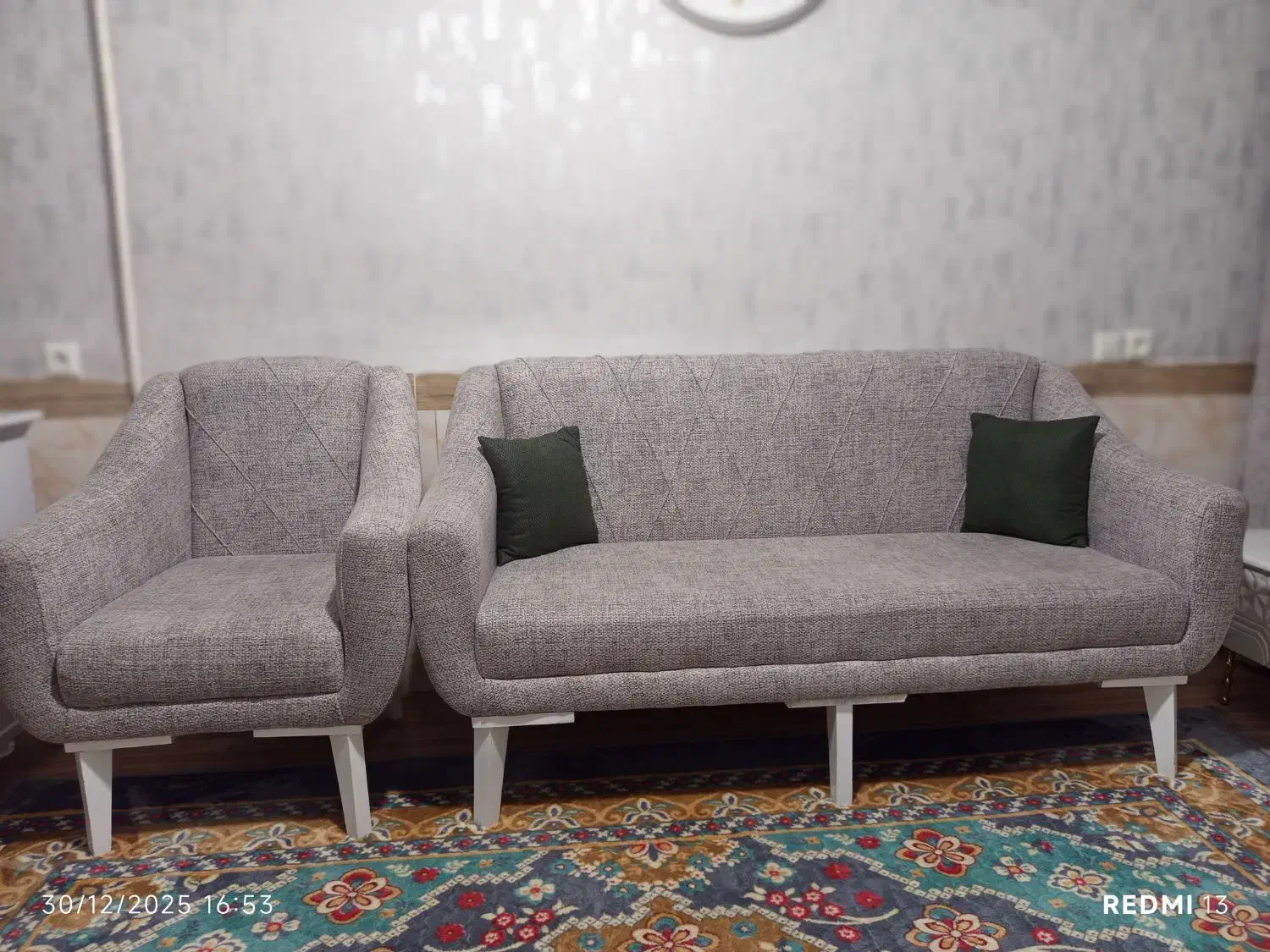 مبل 7نفره‌ راحتی پارچه ترک|مبلمان خانگی و میز عسلی|قرچک, داوود آباد|دیوار