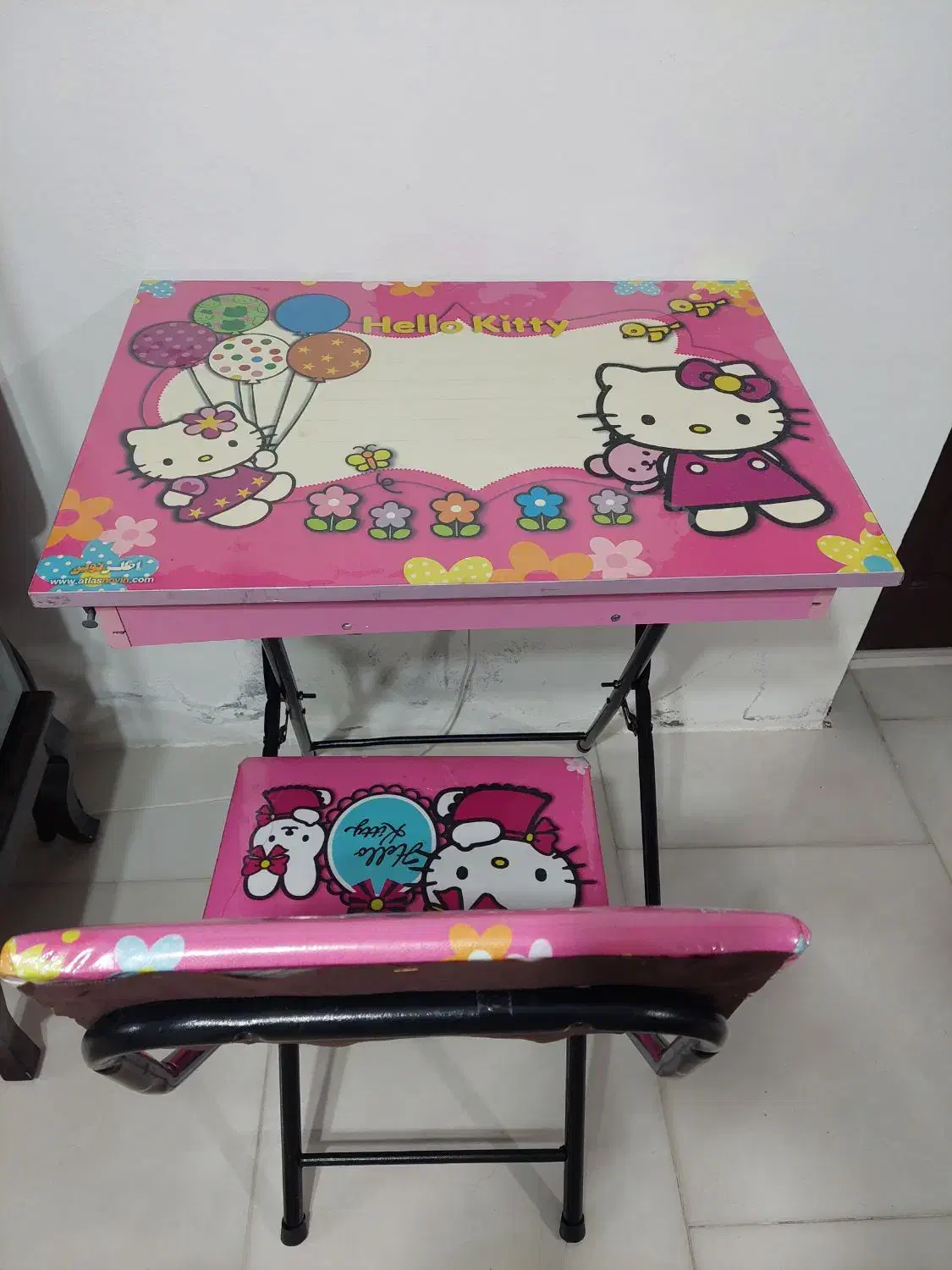 میز تحریر دخترانه  کیتی|میز تحریر و کامپیوتر|نور, |دیوار