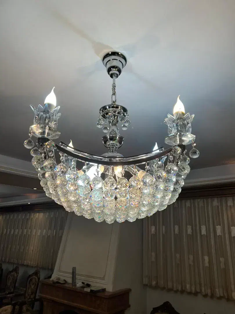 فروش دو عدد لوستر تمام کریستال|لوستر و چراغ آویز|تبریز, |دیوار