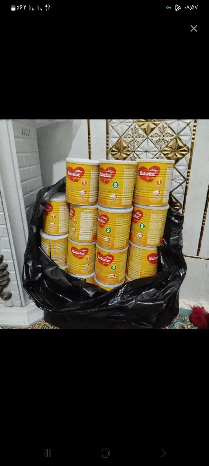 قوطی خالی شیرخشک|ظروف نگهدارنده، پلاستیکی، یک‌بارمصرف|بزمان, |دیوار