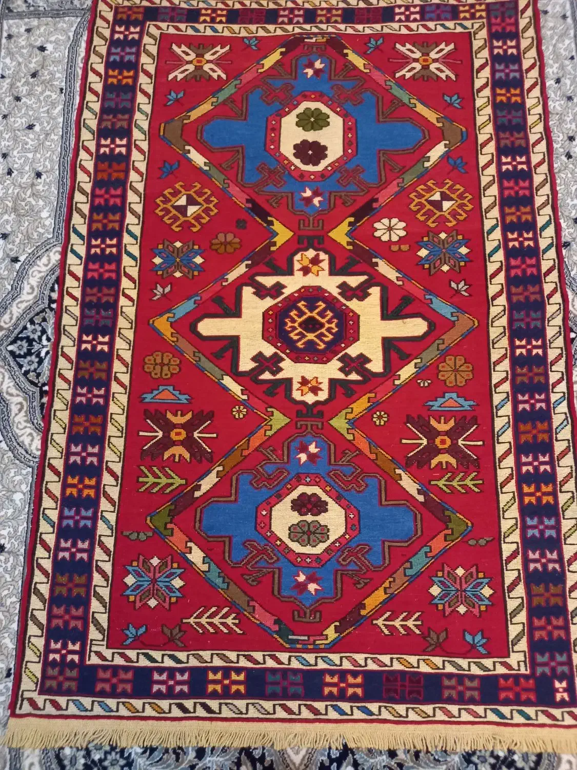 گلیم فرش دستباف|گلیم، جاجیم، گبه|رشت, کوی قدس|دیوار