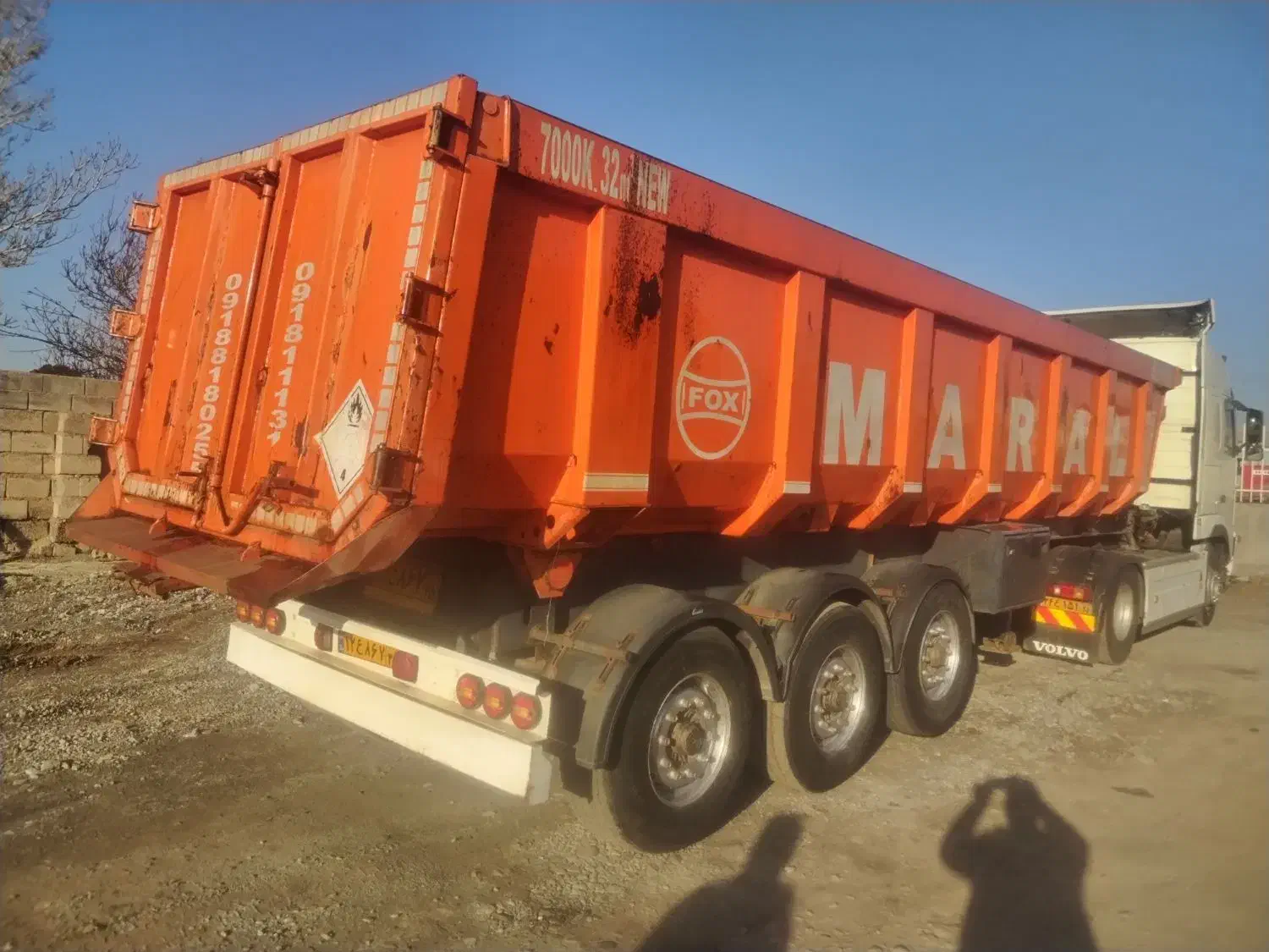 کمپرسی سه محور|خودرو سنگین|میانه, |دیوار