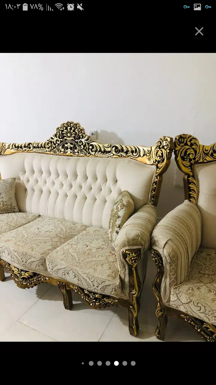 مبل سلطنتی|مبلمان خانگی و میز عسلی|سلمان‌شهر, |دیوار