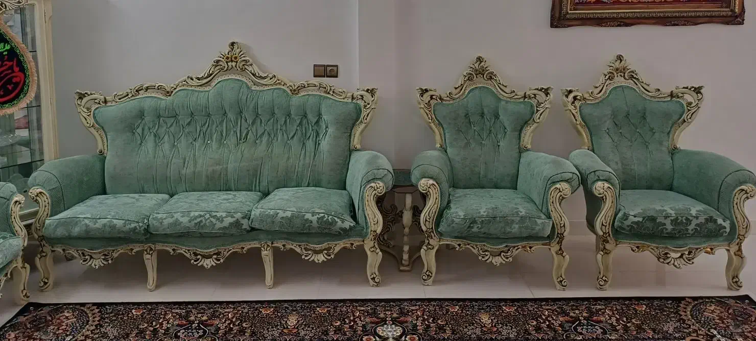 مبل ۹ نفره با غذا خوری ۶ نفره ۳۰ میلیون|مبلمان خانگی و میز عسلی|ورامین, ورامین|دیوار