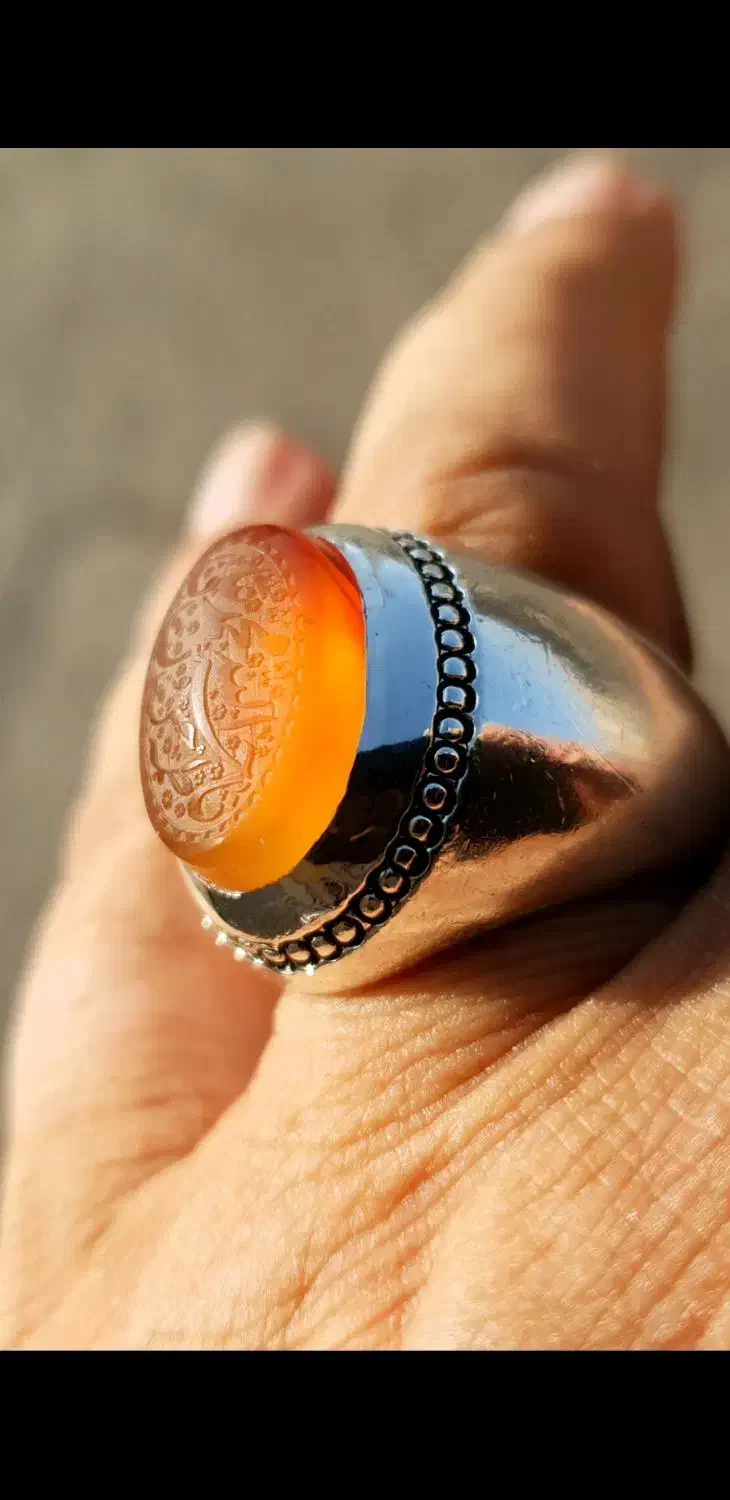 انگشتر صدوقی عقیق خط برجسته ناب یمنی|جواهرات|تهران, افسریه جنوبی|دیوار