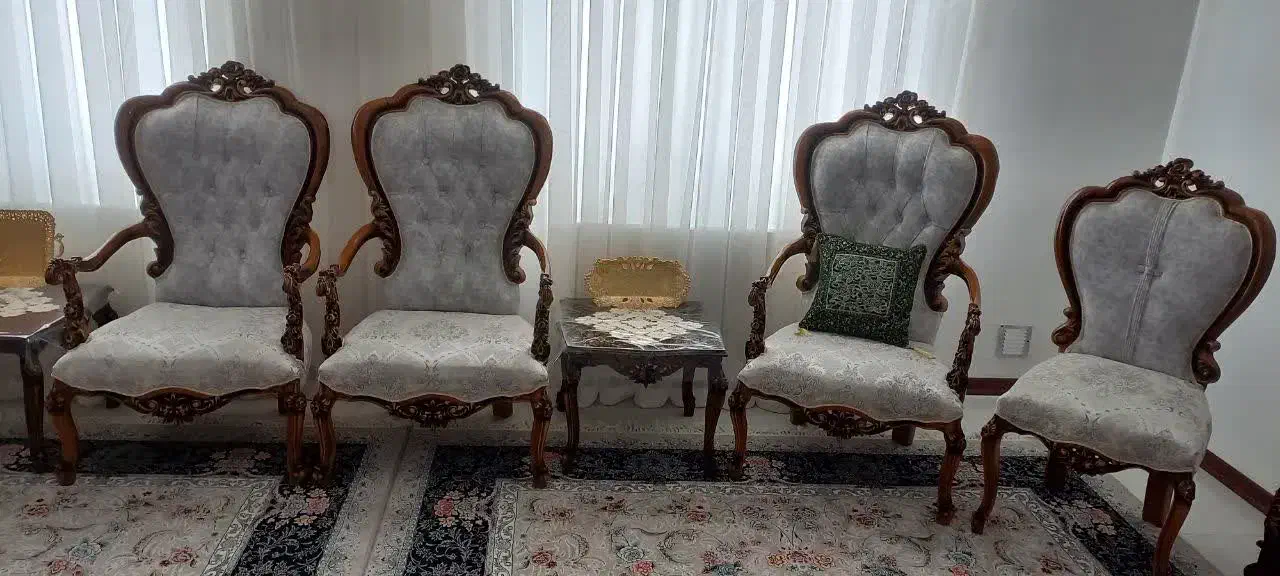 مبل استیل ۹ نفره و غذا خوری ۴|مبلمان خانگی و میز عسلی|ملایر, |دیوار