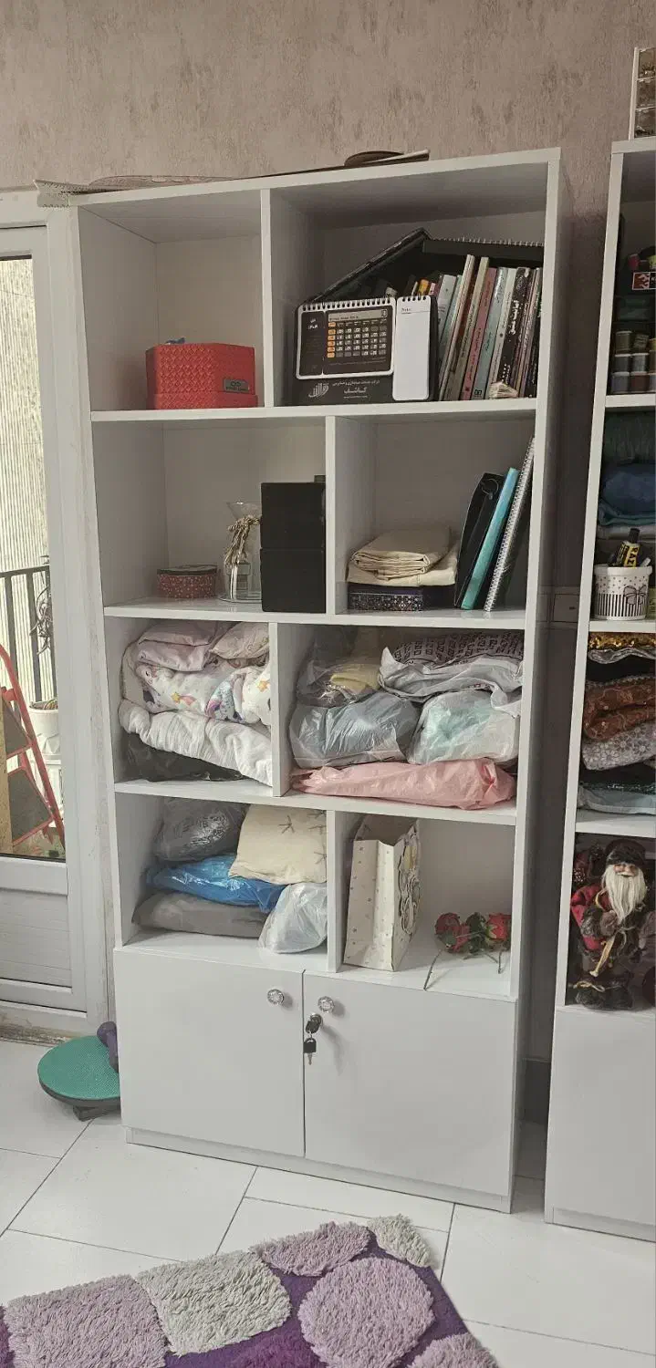 قفسه ، کتابخانه|کتابخانه، شلف، قفسه‌های دیواری|تهران, حشمتیه|دیوار