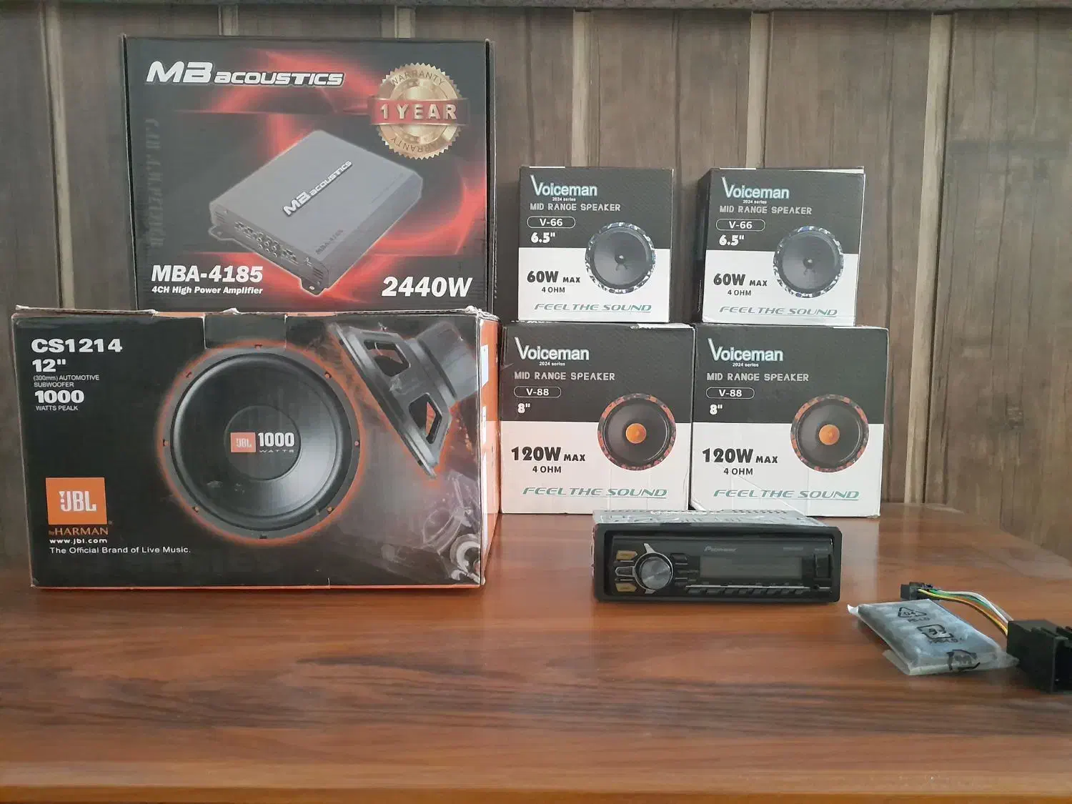 سیستم پایونر سونی کنوود ضبط آمپلی ساب میدرنج تیوتر|قطعات یدکی و لوازم جانبی|شیراز, پانصد دستگاه ارتش|دیوار