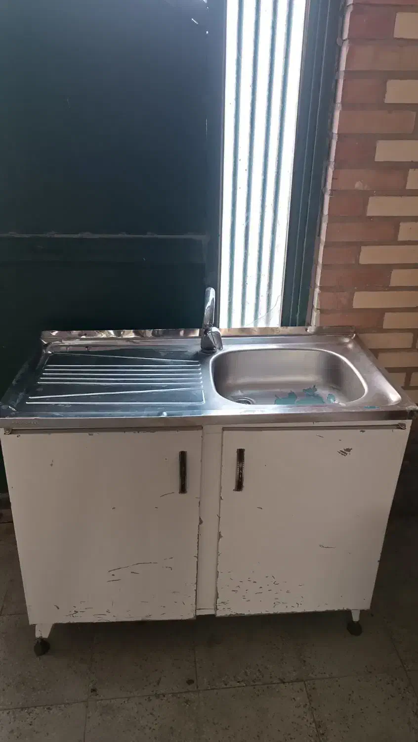 سینک ظرفشویی با کابینک و شیر|آبچکان و نظمدهنده ظروف|اردبیل, |دیوار