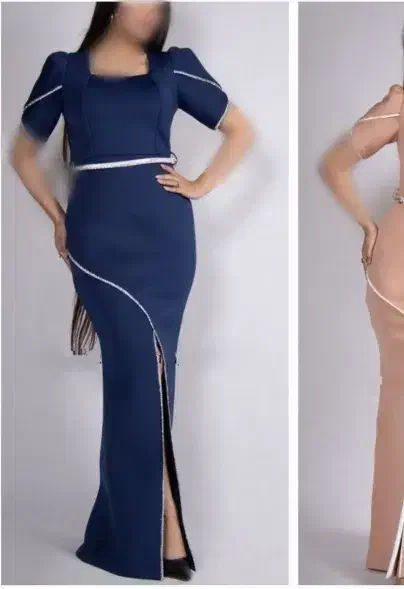 پیراهن مجلسی ابی اسمانی|لباس|املش, |دیوار