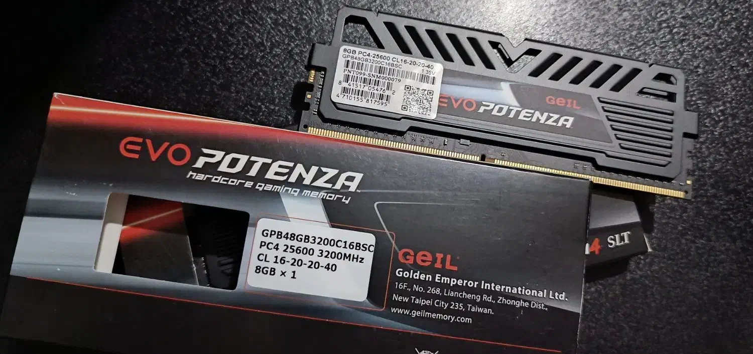 رم 16 گیگ geil دو کاناله مدل evo potenza cl16 3200|قطعات و لوازم جانبی رایانه|نظرآباد, مسکن مهر نظرآباد|دیوار