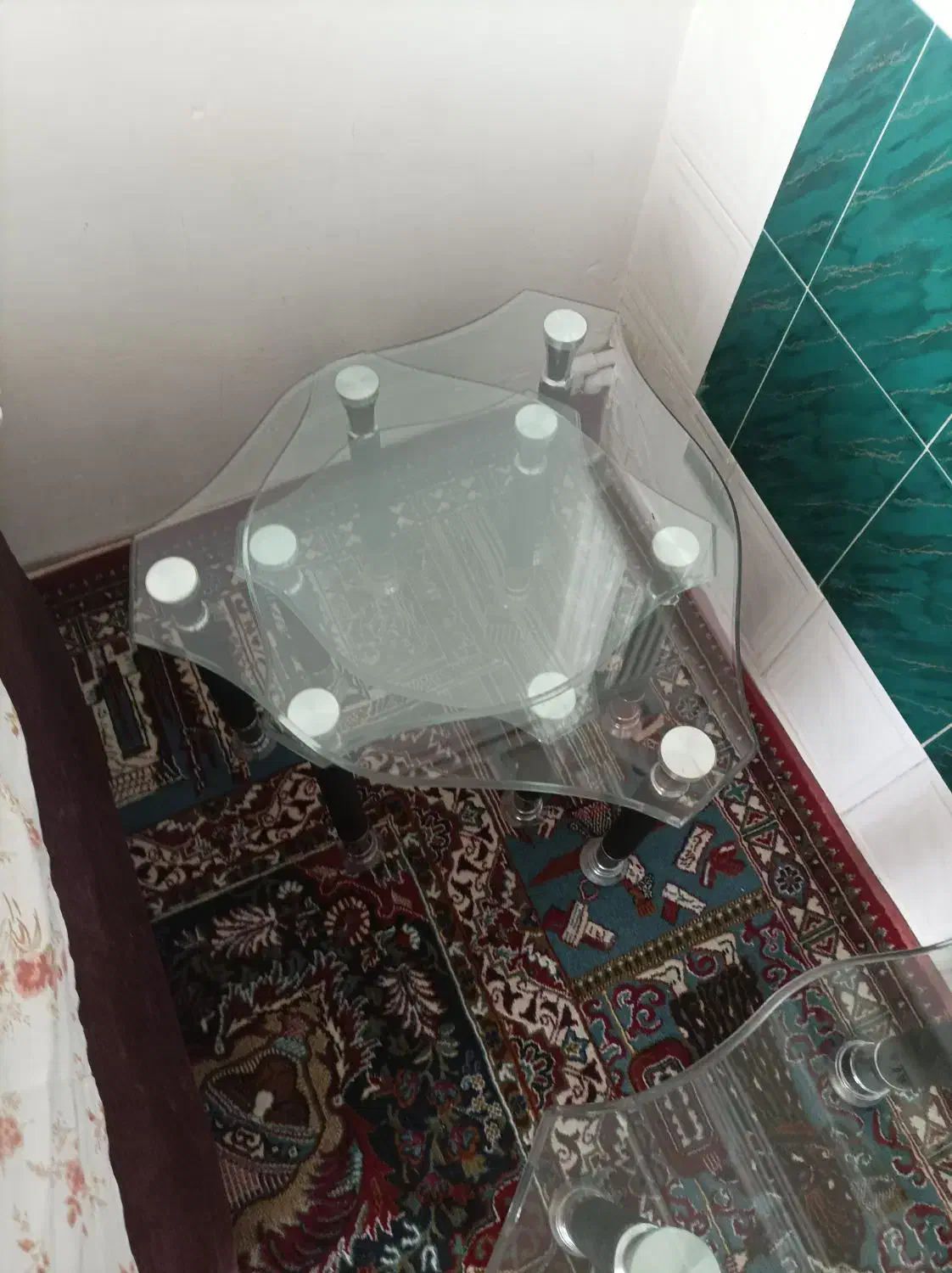 میز عسلی شیشه‌ای جلو مبلی|مبلمان خانگی و میز عسلی|اردبیل, |دیوار
