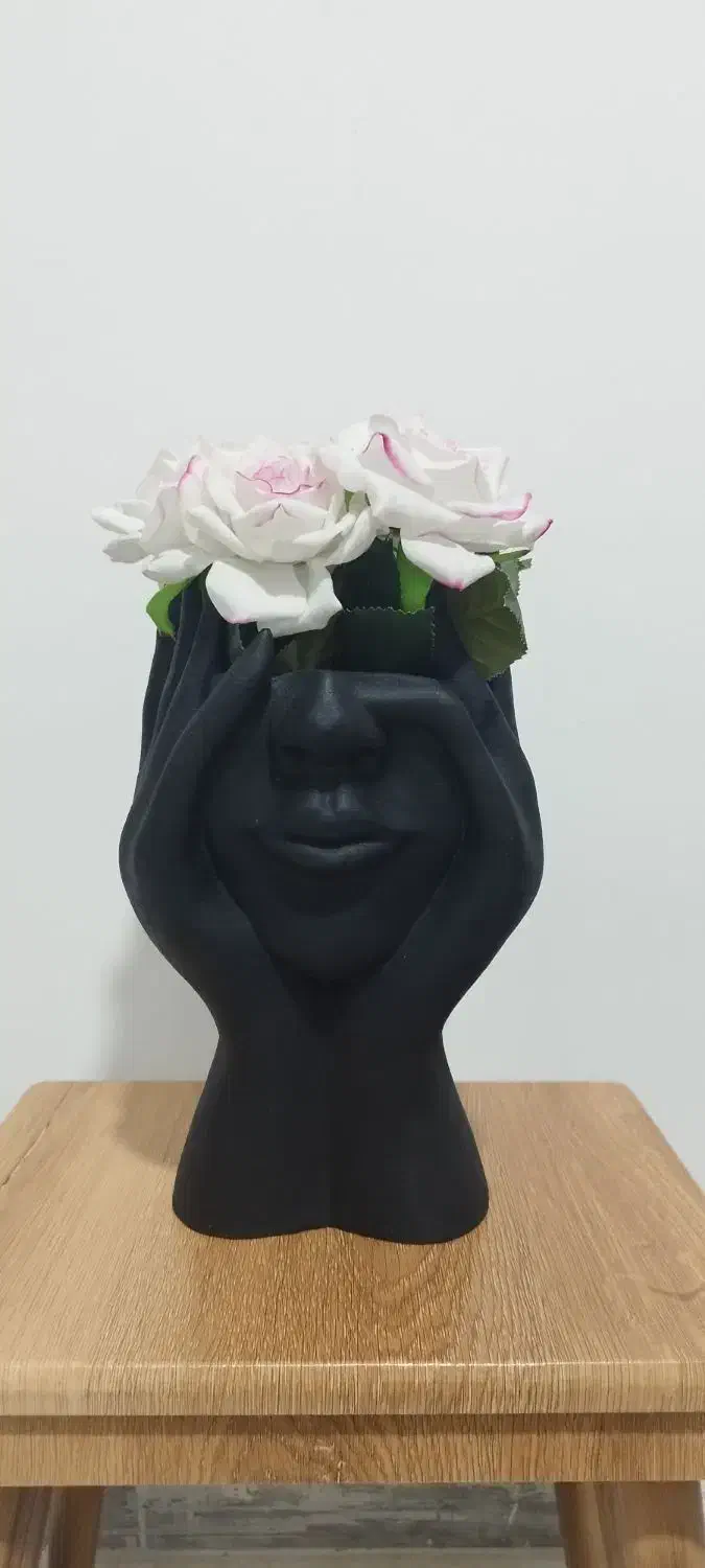 گلدان یا مجسمه دکوری طرح نیم چهره|مجسمه، تندیس، ماکت|رشت, حمیدیان|دیوار