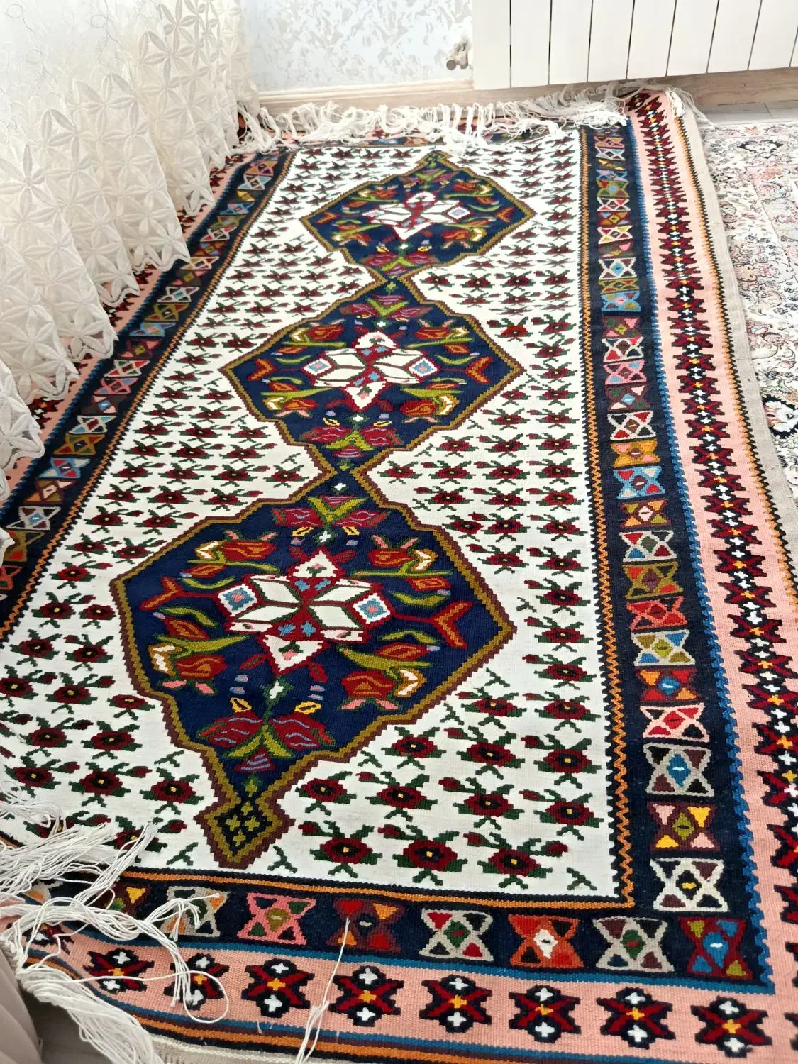 گلیم دستباف|گلیم، جاجیم، گبه|سنندج, |دیوار