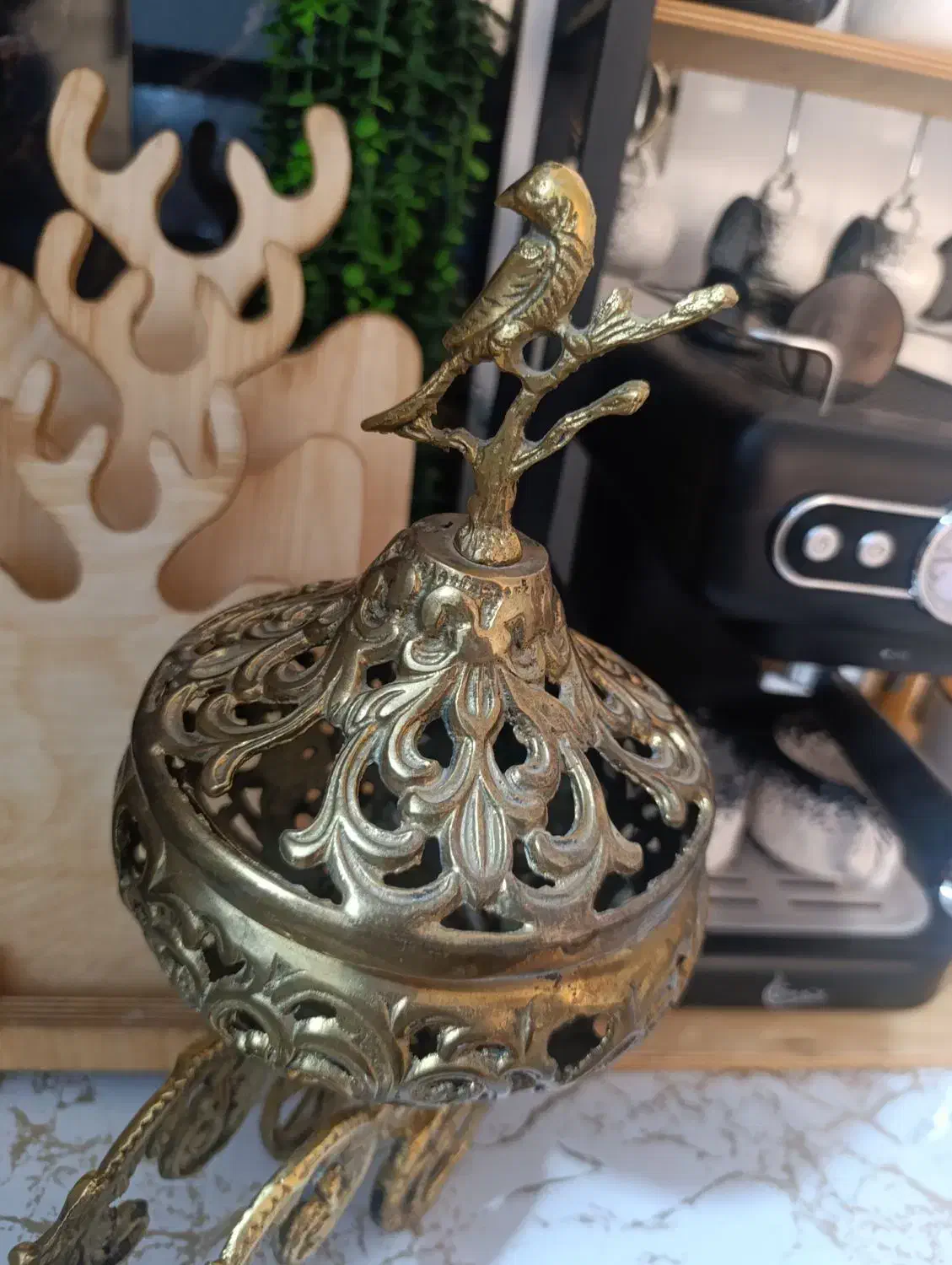 شکلات خوری برنز و یک جفت گنجشک|مجسمه، تندیس، ماکت|قم, شاد قلی|دیوار