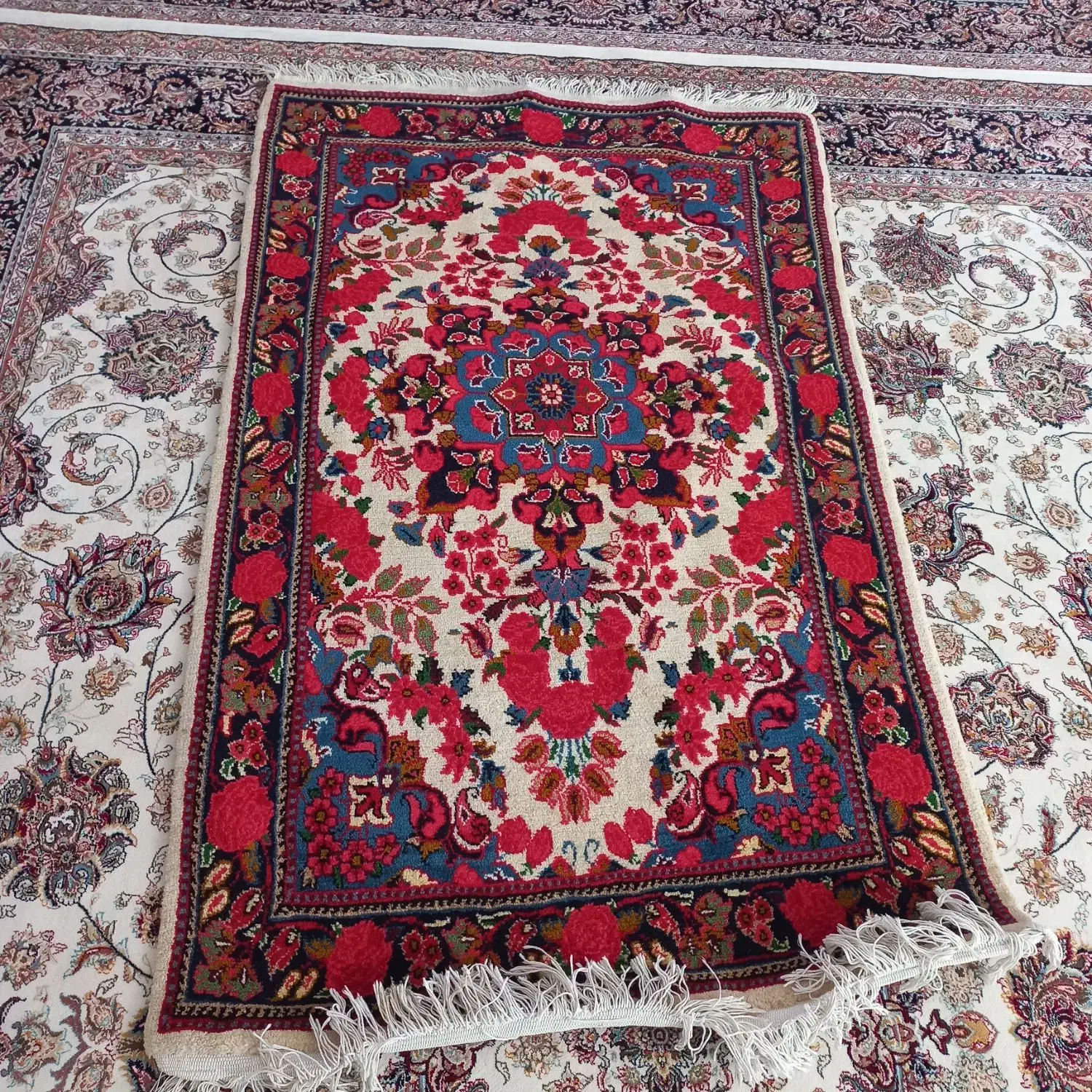 قالی یک زرونیم دستبافت|فرش|نهاوند, |دیوار