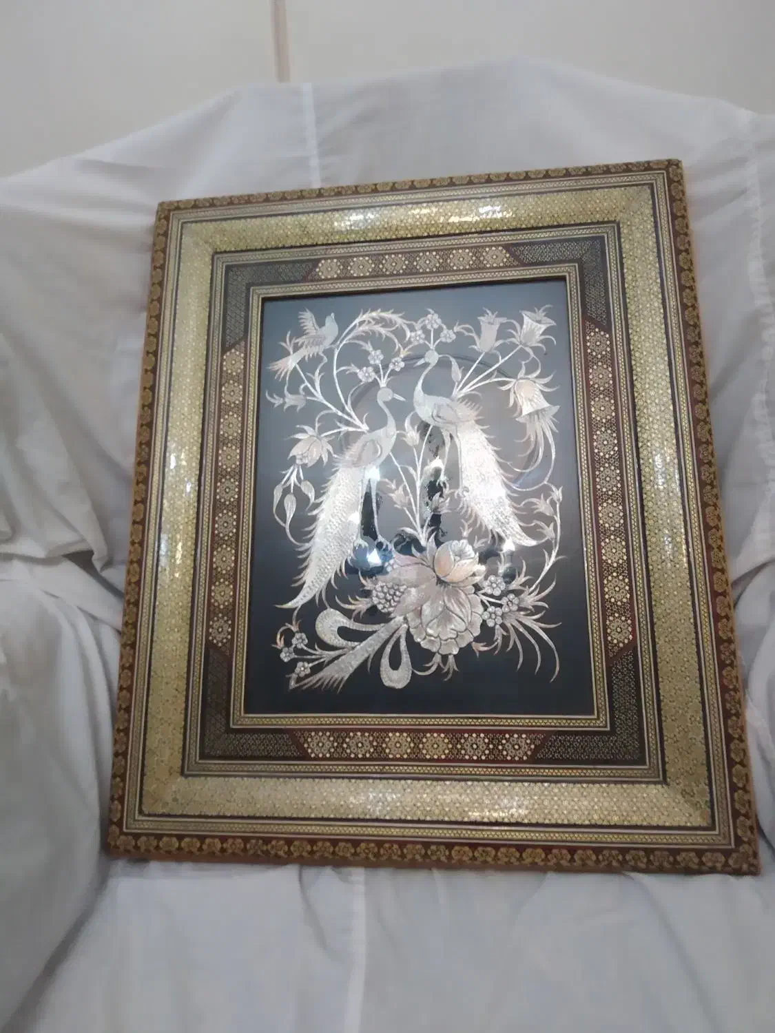 تابلوی قلم زنی اصفهان و قاب خاتم کاری|صنایع دستی و سایر لوازم تزئینی|تهران, مجیدیه|دیوار