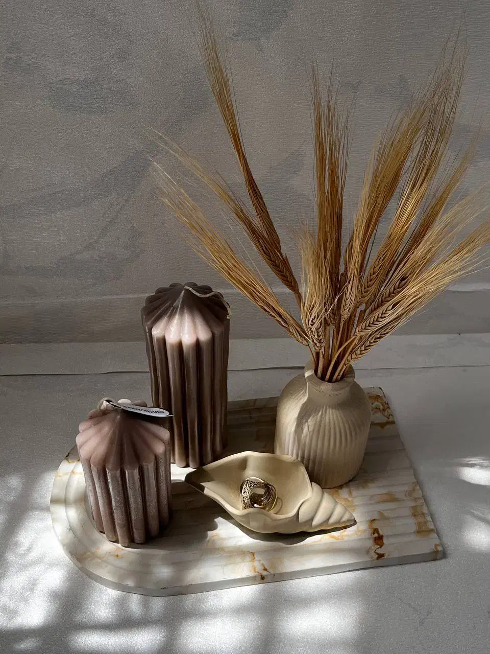 انواع ست های دکوری شمع و سنگ مصنوعی|صنایع دستی و سایر لوازم تزئینی|کاشان, زیدی|دیوار