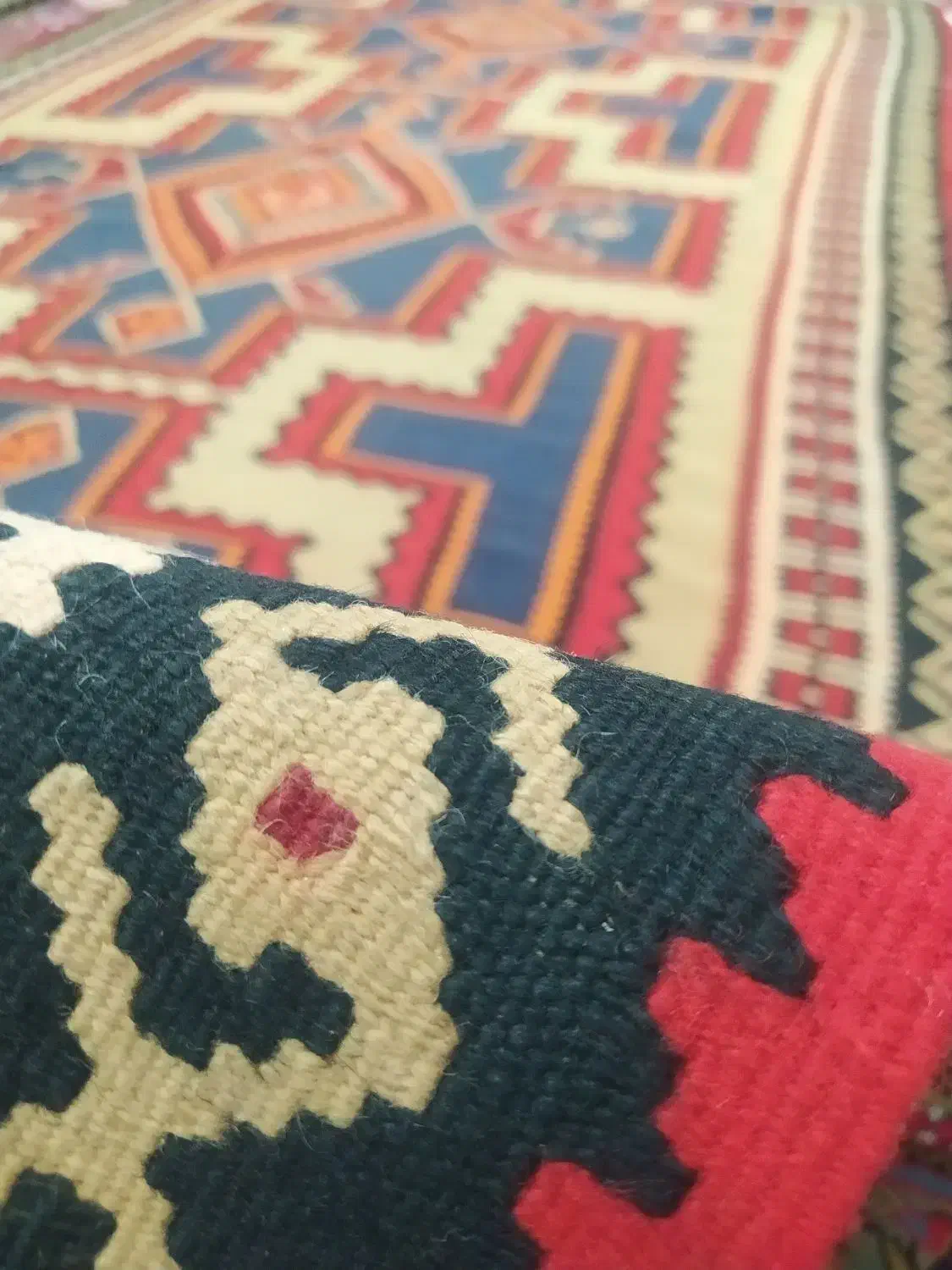 ۲ عدد گلیم دستبافت با نخ پشمی طبیعی|گلیم، جاجیم، گبه|نمین, |دیوار