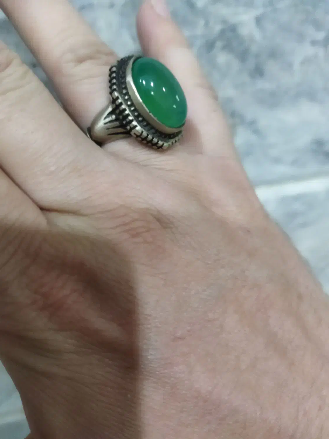 انگشتر دست دلبر عقیق سبز|جواهرات|قم, نوبهار|دیوار