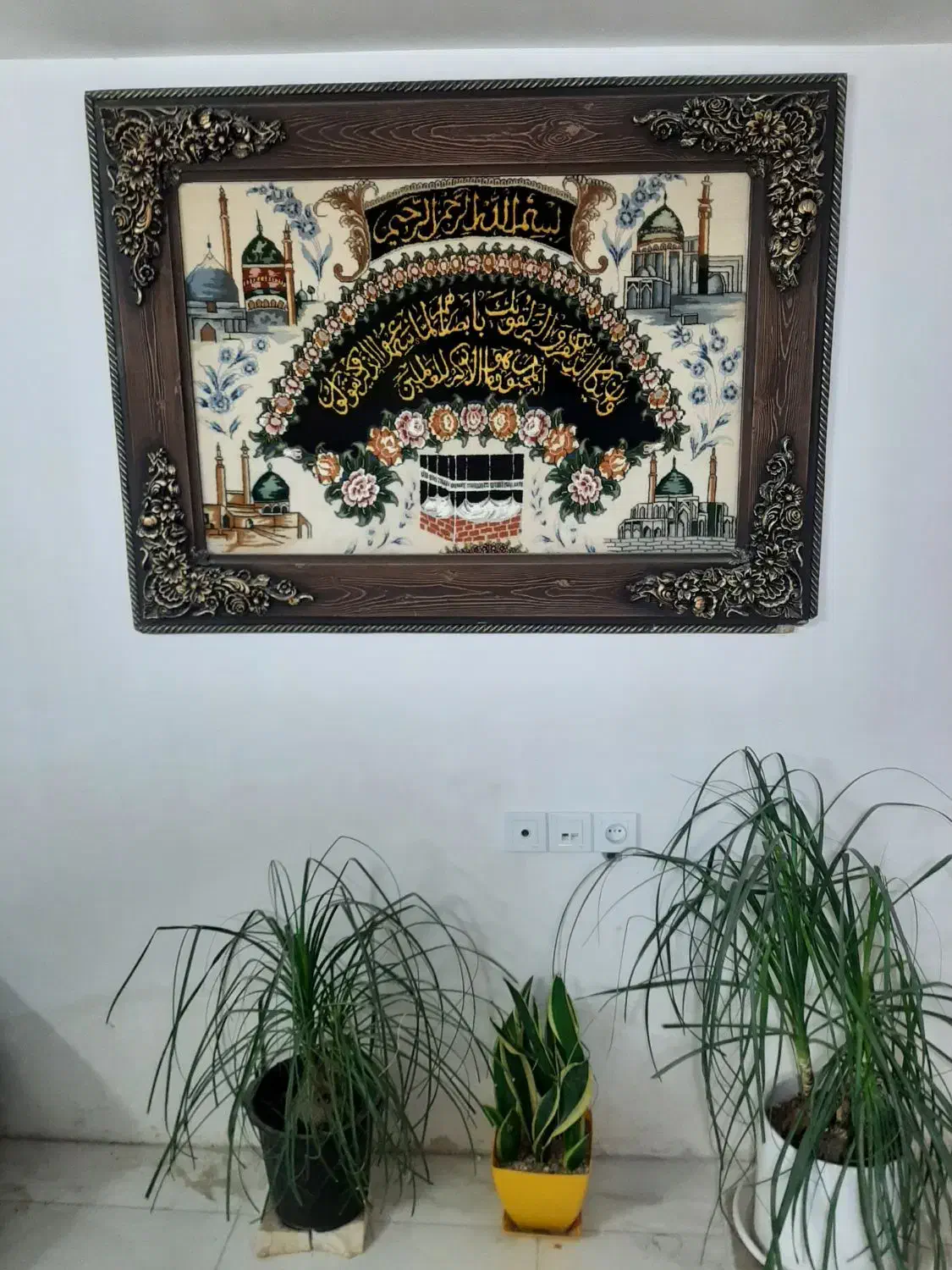 عتیقه قدیمی تابلو فرش دستبافت فروش یا معاوضه|تابلو فرش|مشهد, کوی سیدی|دیوار