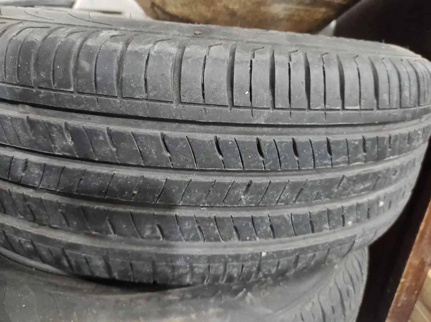 ۴ حلقه رینگ و لاستیک پژو فابریک سایز ۱۸۵/۶۵/۱۴|قطعات یدکی و لوازم جانبی|کبودرآهنگ, |دیوار