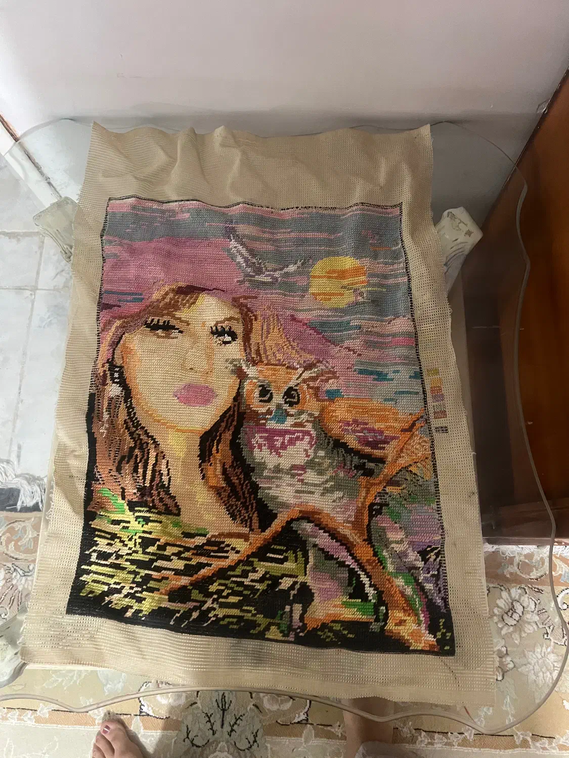 کوبلن و مفرشو قدیمی|صنایع دستی و سایر لوازم تزئینی|جیرفت, |دیوار