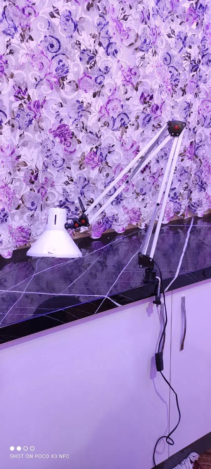 دو عدد چراغ رو میزی|چراغ خواب و آباژور|میانه, |دیوار