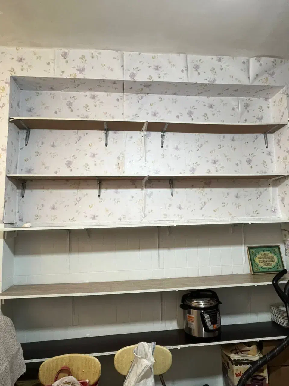 قفسه ام دی اف|کتابخانه، شلف، قفسه‌های دیواری|خرم‌آباد, |دیوار