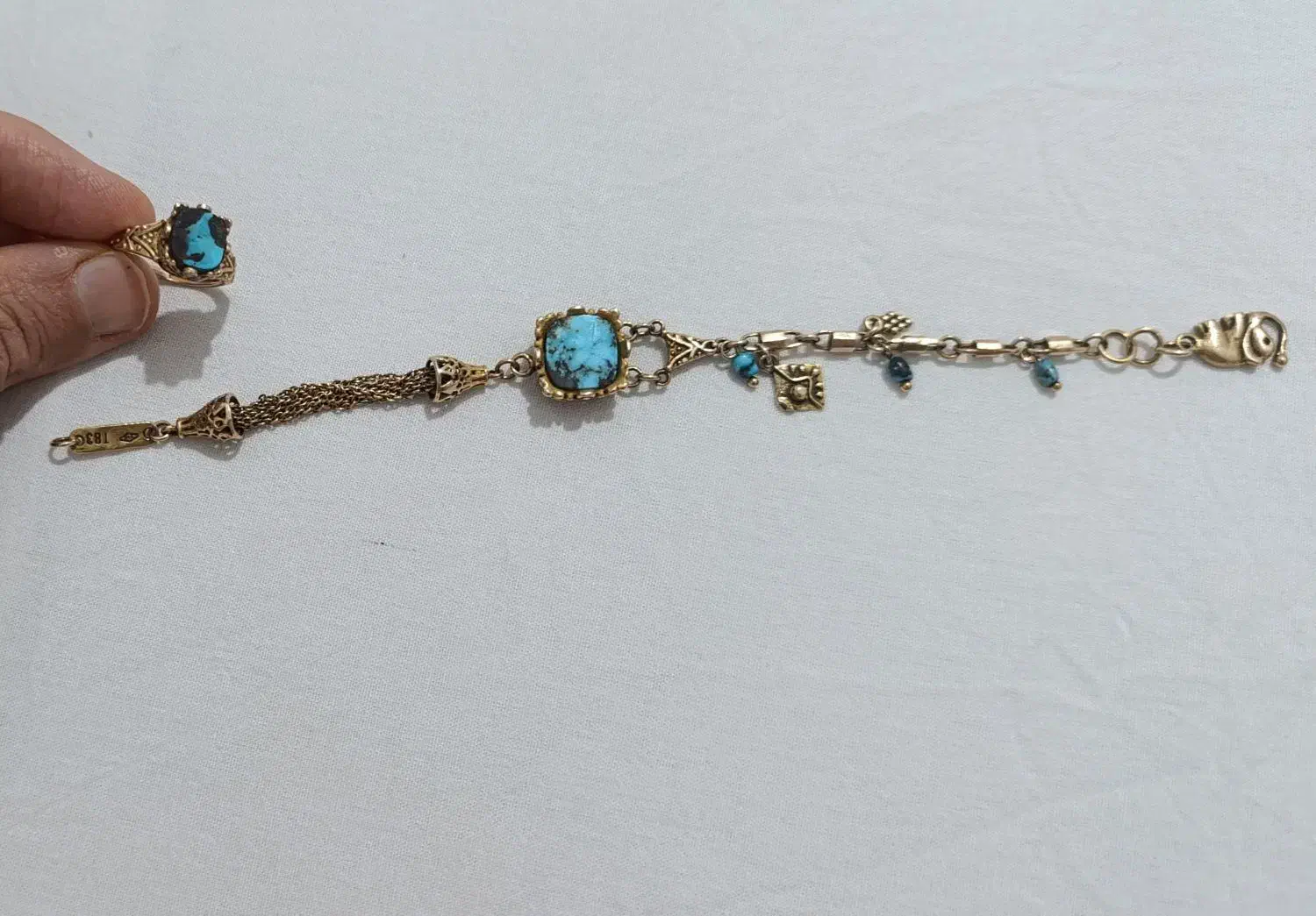 دستبند و انگشتر طلا|جواهرات|قم, ارم|دیوار