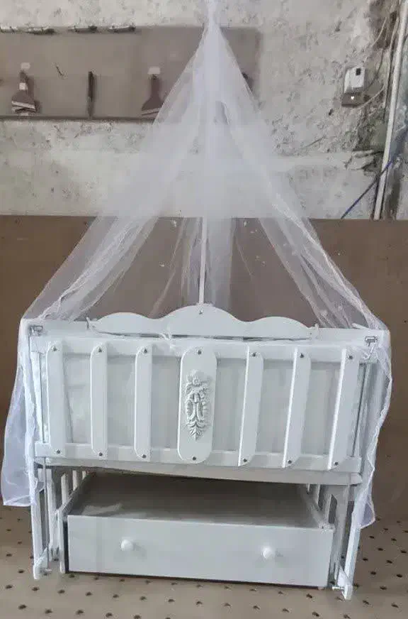 تخت کنار مادر مدل درنا- دارای کشو و سرویس خواب|تخت و صندلی بچه|چابهار, |دیوار