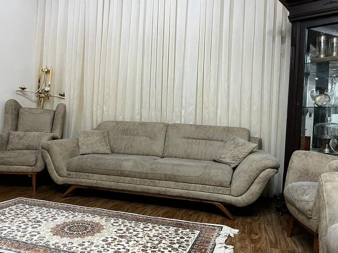 مبل۸نفره چرم پارچه|مبلمان خانگی و میز عسلی|مسجد سلیمان, |دیوار