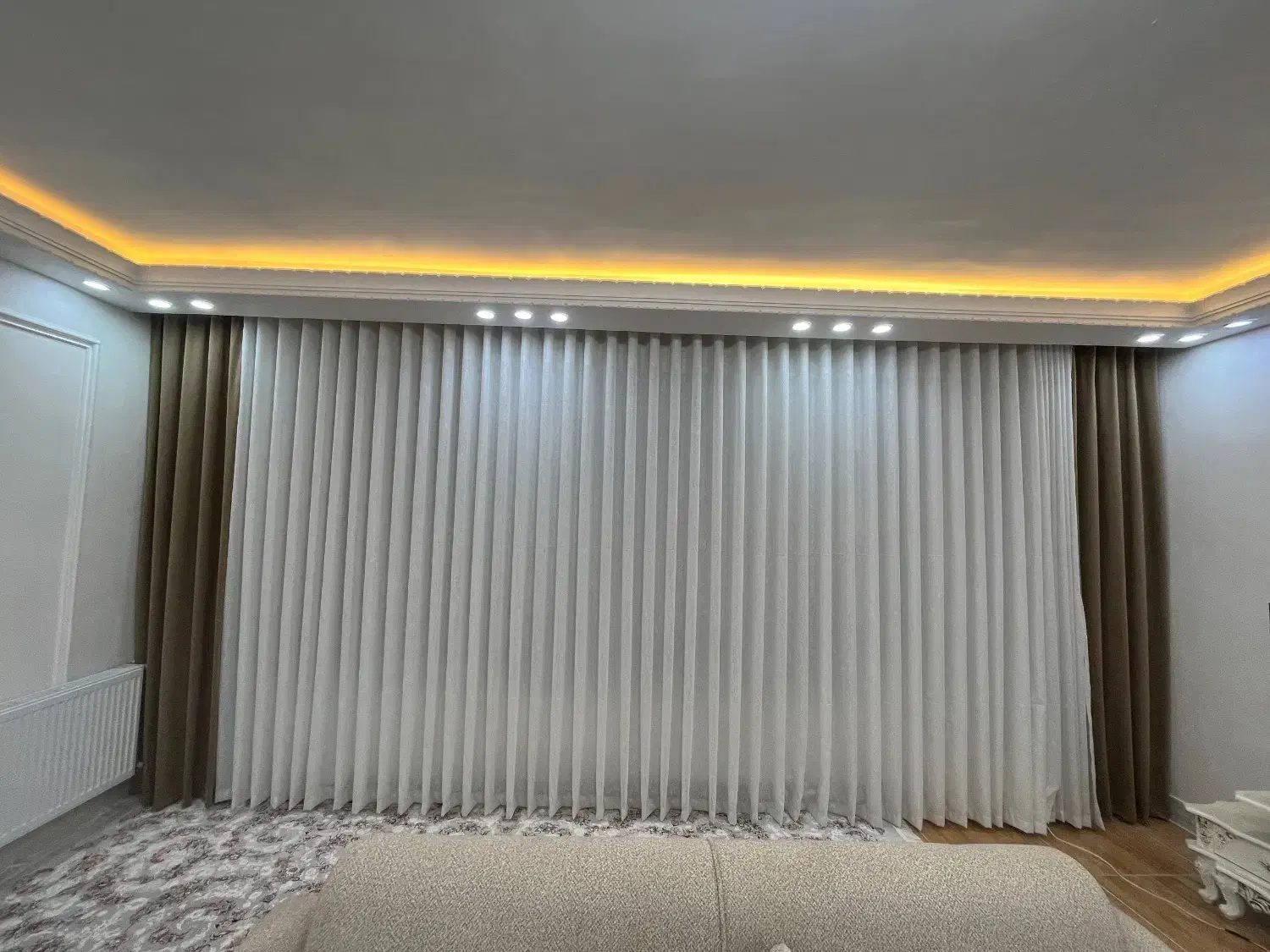 پرده مینیمال پذیرایی ۵متر|پرده، رانر، رومیزی|جوانرود, |دیوار