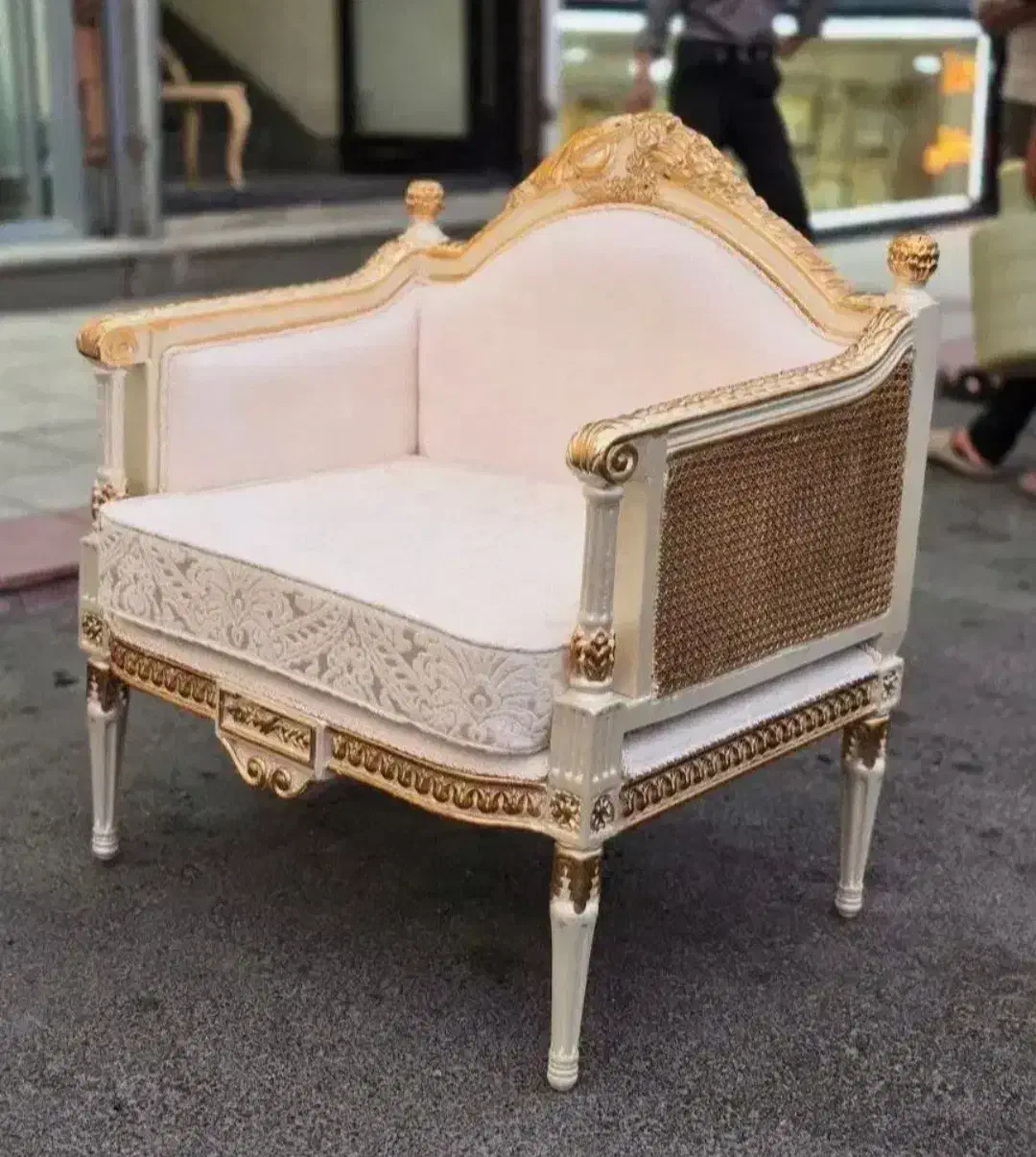 مبل کلاسیک مدل کاجی حصیری|مبلمان خانگی و میز عسلی|چهاردانگه (تهران), |دیوار