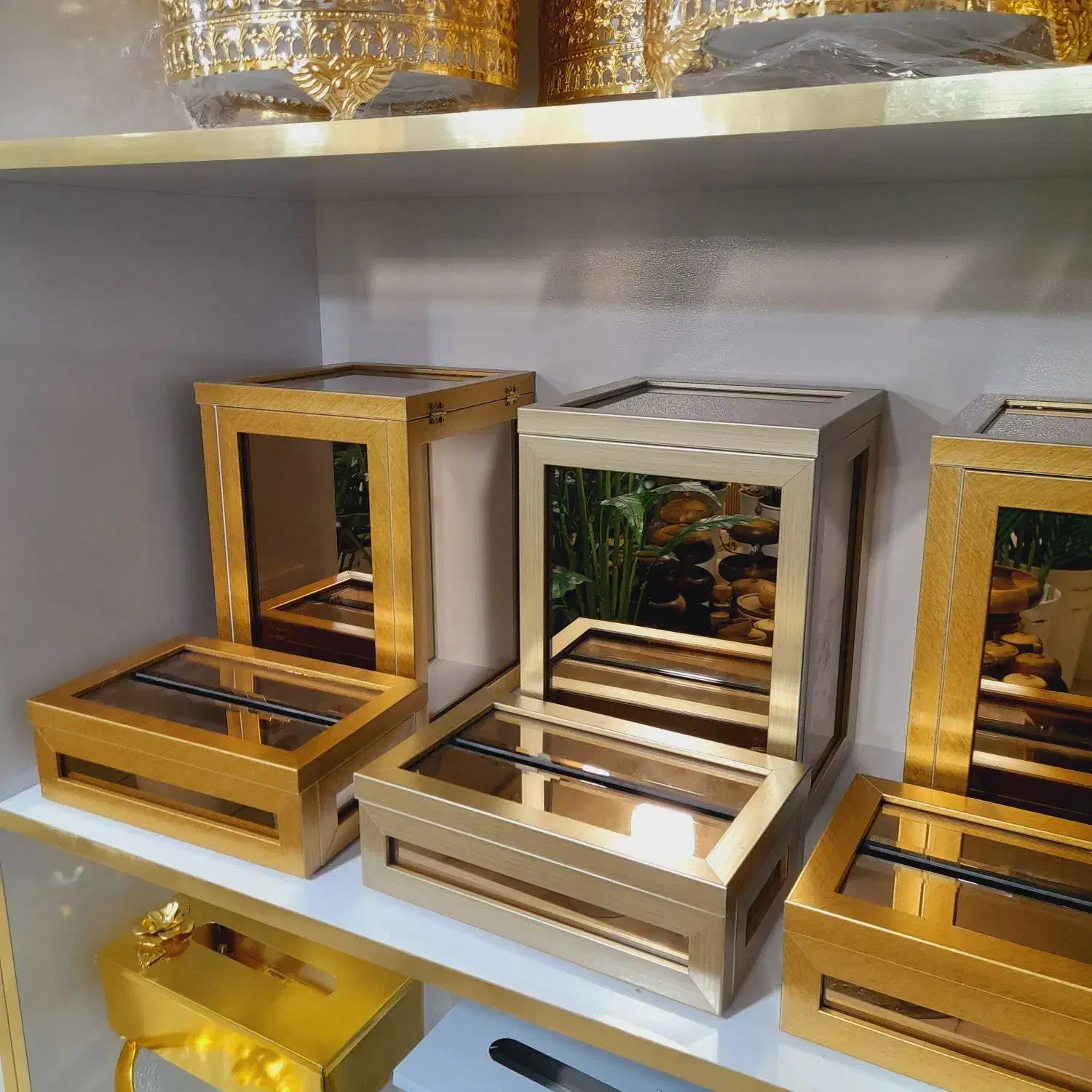 سطل وجا دستمالی اینه ای شیک اک|صنایع دستی و سایر لوازم تزئینی|قم, شهرک فاطمیه|دیوار