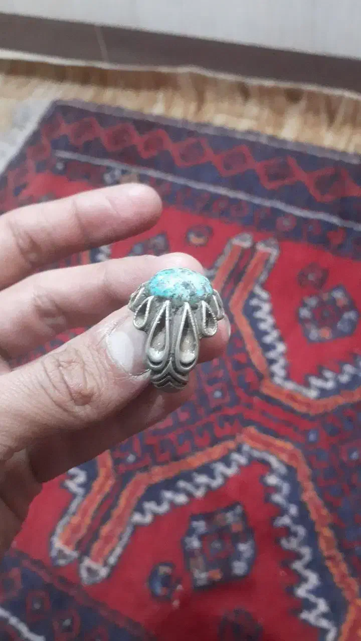 انگشتر فیروزه رکاب اشکی|جواهرات|بیرجند, |دیوار